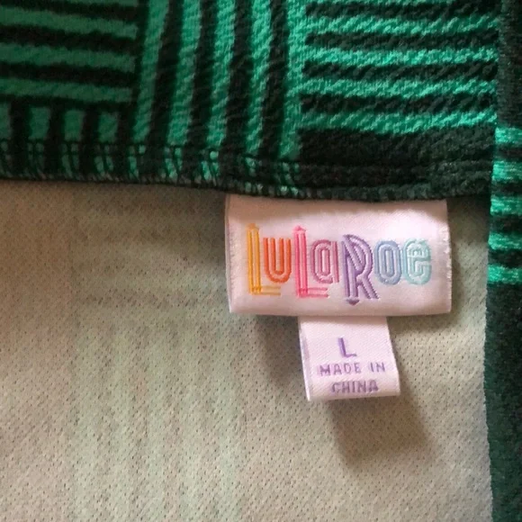 Geometric Office Siren Green Basket Weave Pencil Skirt L - Picture 4 of 4